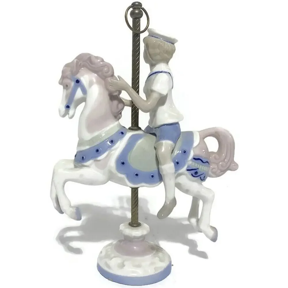 Paul Sebastian Sailor Boy Carousel Horse Figurine Porcelain 8.5